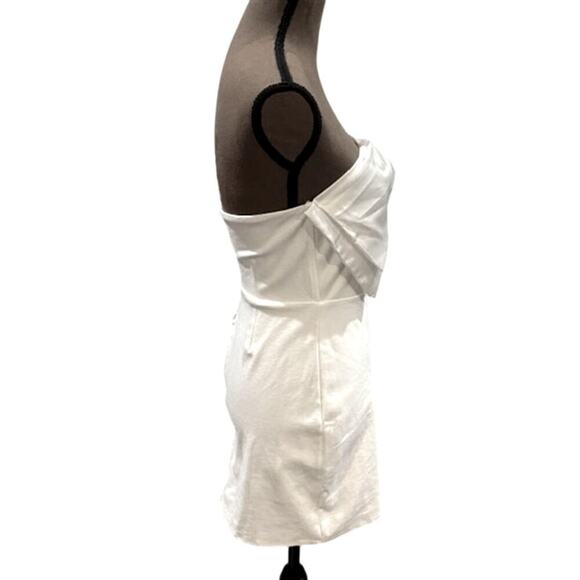 Lulus “Adorable Sultriness” White Strapless Bow Bodycon Midi Dress – Medium - Picture 5 of 11